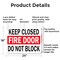 Signmission Keep Closed Fire Door Do Not Block OSHA ANSI Sign, Aluminum, 24in W x 18in L, 2PK OS-2PACK-MISC-A-1824-L-19500 - alternate 4